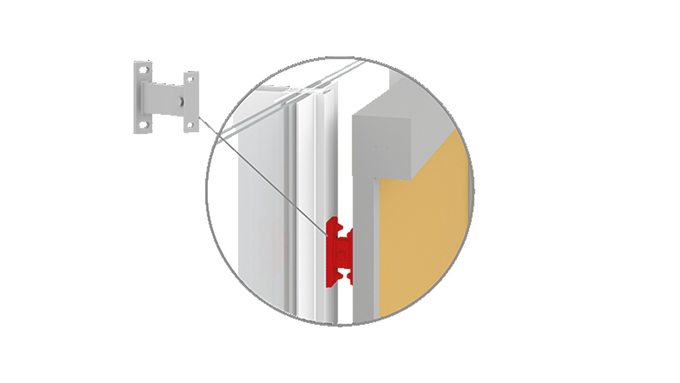 Skizze Zip Abstandhalter Scharnier