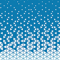 Blaues geometrisches Verlaufsmuster – Motiv „Edgy“ für moderne Lamellenvorhänge mit Struktur